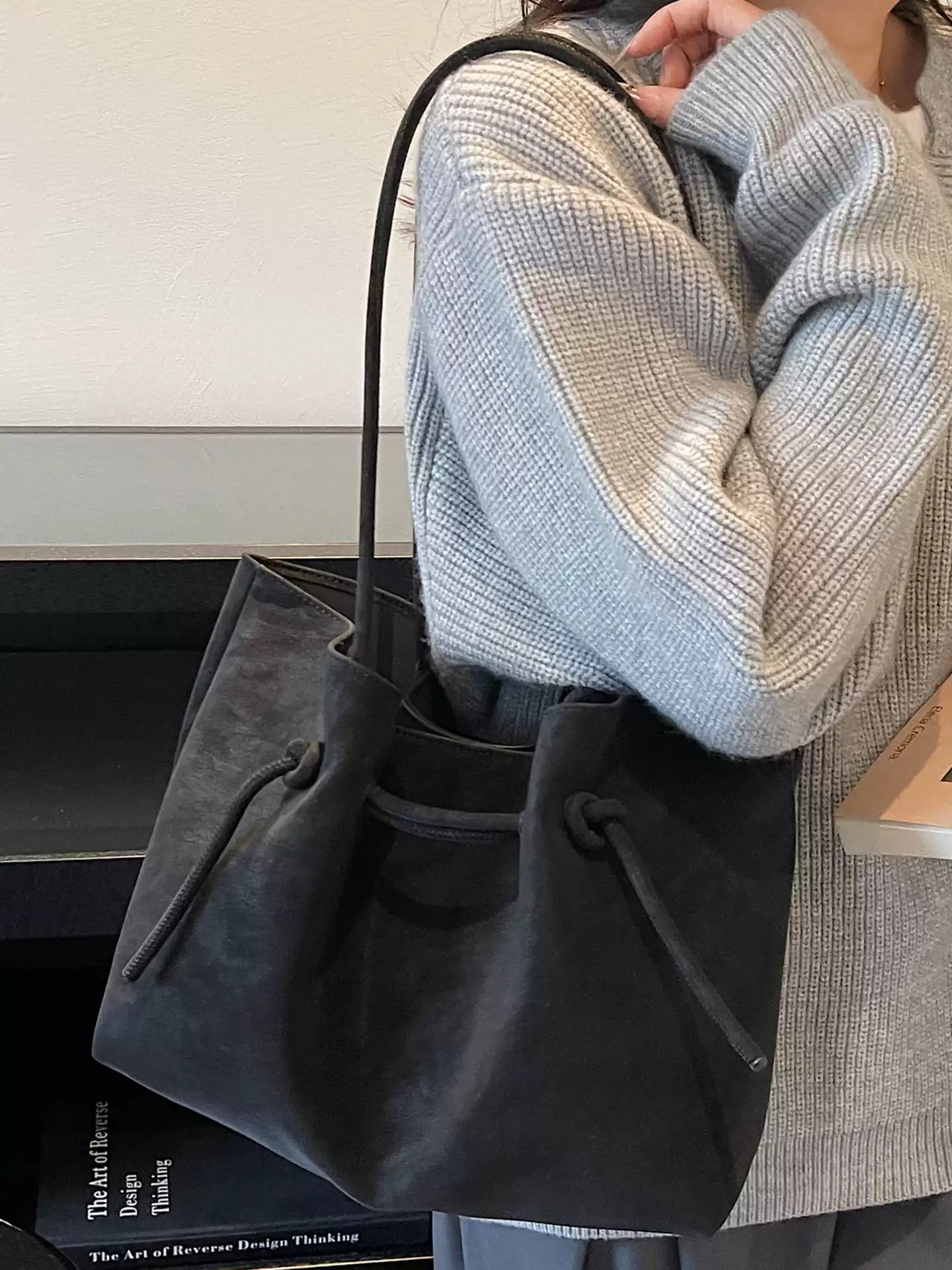 Suede bag