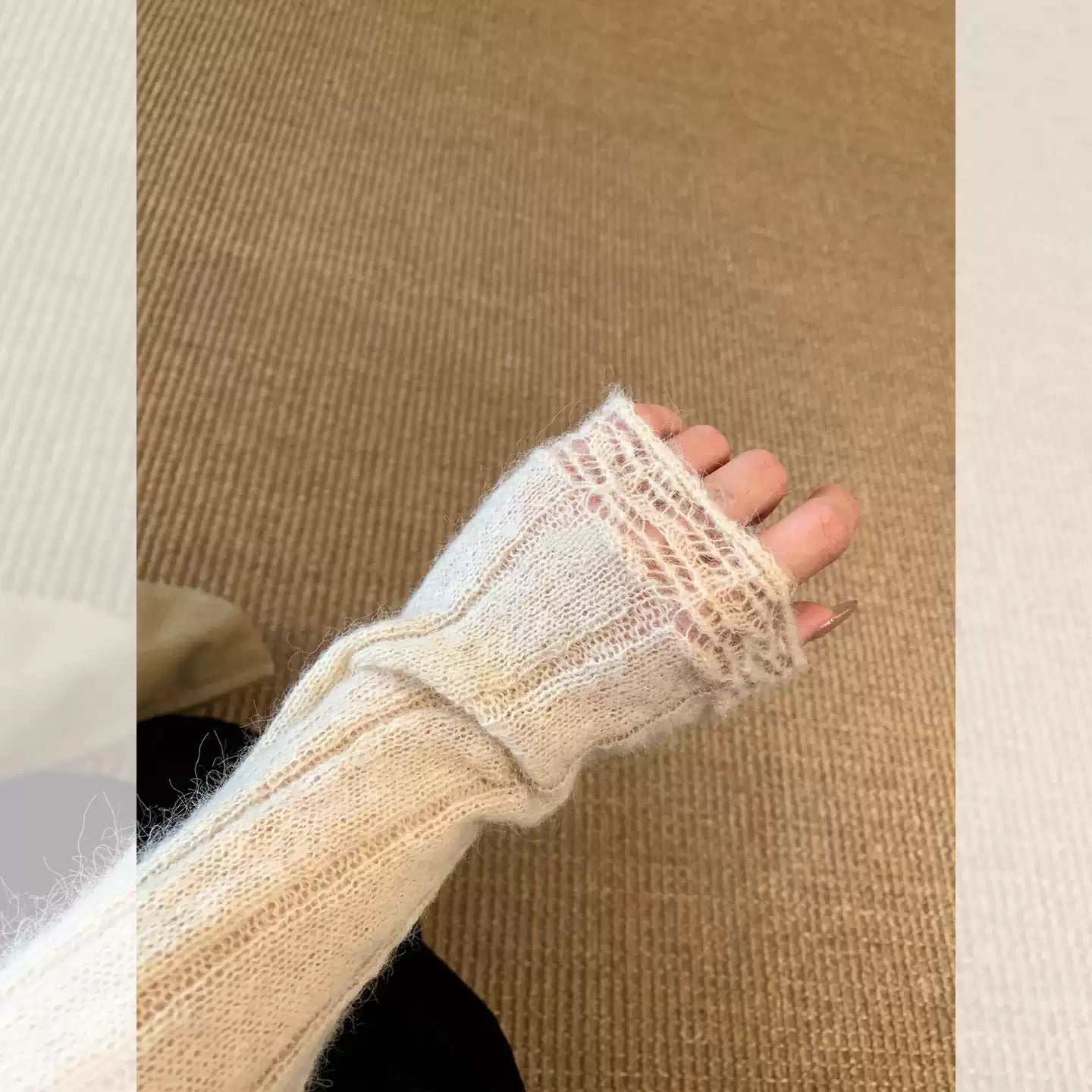 Collared knitted cardigan