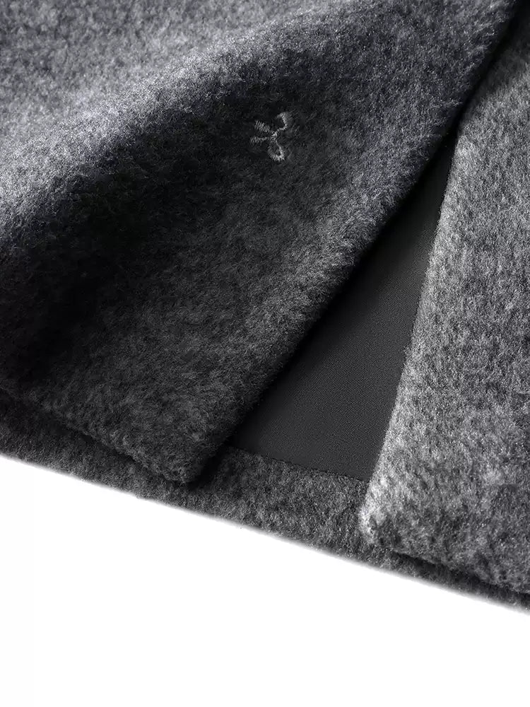 Bow Embroidered Wool Midi Skirt